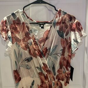 Alexa B Floral Maxi Dress - Red and Blue